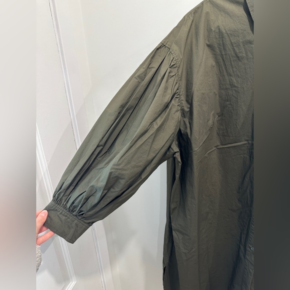 H&M Olive Green Shirt Dress, puff sleeve, size XL - Picture 4 of 12